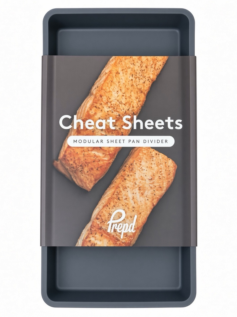 Prepd Cheat Sheets Modular Sheet Pan Divider Set Gray Silicone Meal Prep NEW